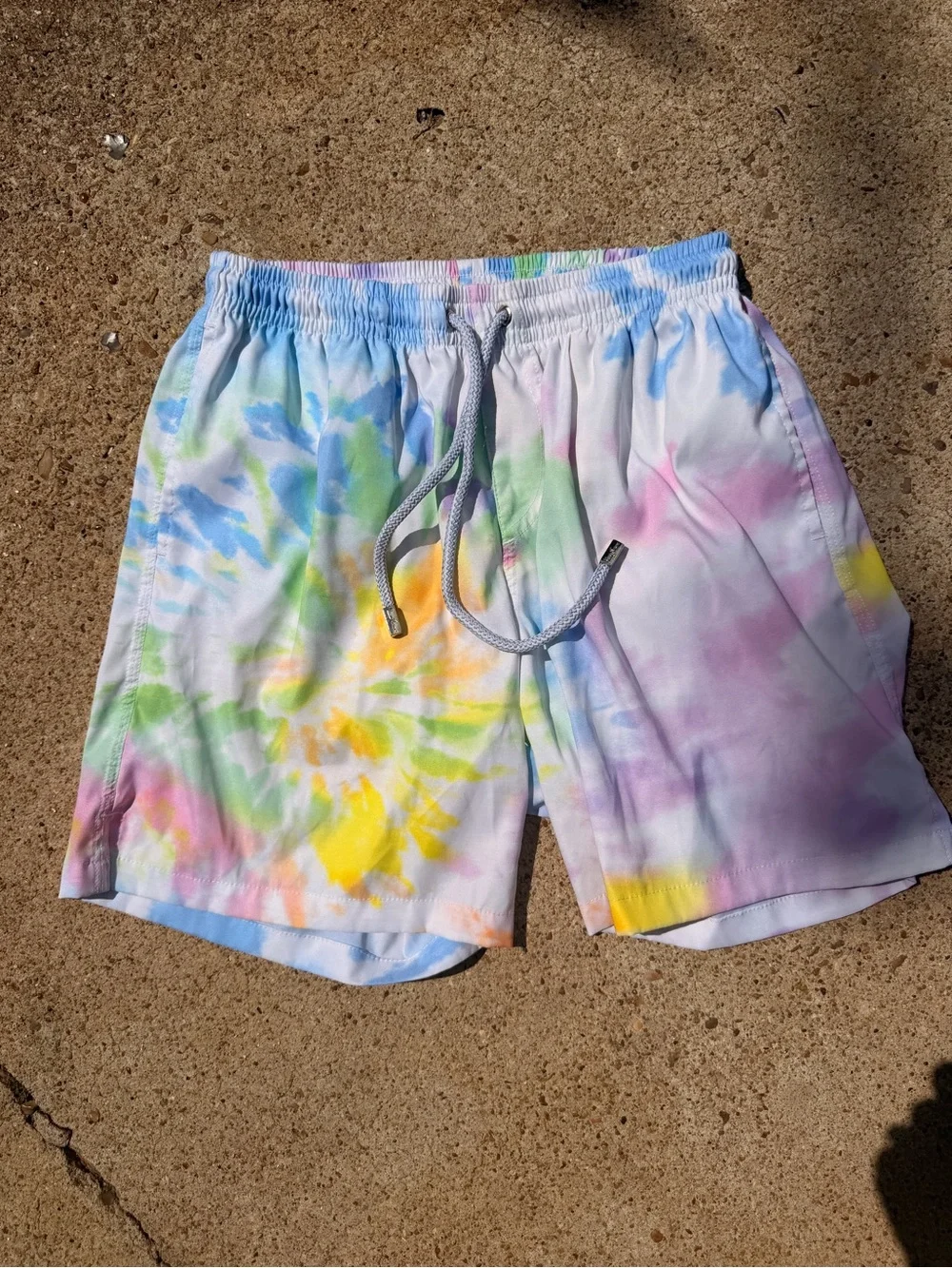 Men's Medium Kenny Flowers Pastel Tie-Dye Swim Shorts - excellent condition